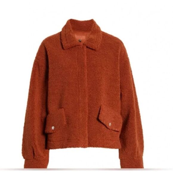Blank NYC Bonded Faux Shearling Jacket Sz S Tough Cookie Oversized Teddy Coat - Picture 1 of 7